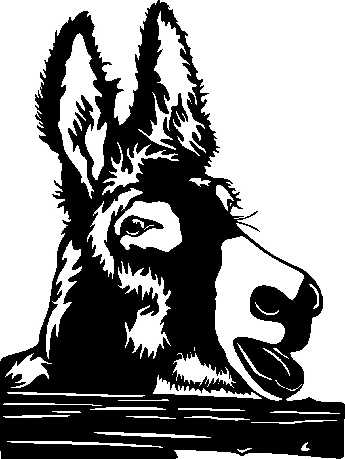 Donkey Svg Dxf Donkey Files for Silhouette Svg Files Png Etsy Canada