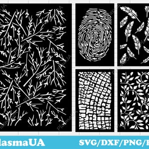 Decorative panels dxf cutting files, panel with flowers dxf files, screen dxf for plasma cut, wall art panels, cnc files for art cut