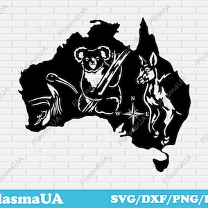 Australia svg, animals svg for laser, sticker svg, svg cutting file, digital stickers, tshirt svg, printable stickers, sticker png