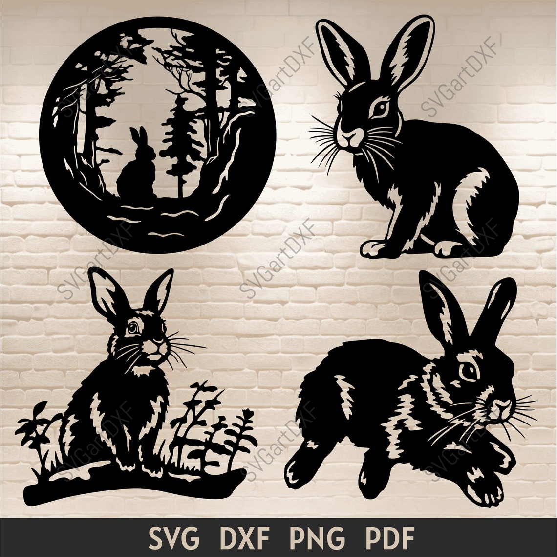 Animal Rescue Rabbit Svg Bunnies SVG, Bunny DXF Cut Files, Bunny for Cricut, Bunny Scene Svg ...