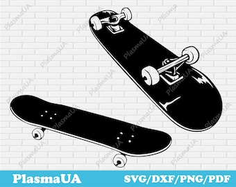 Skateboard Svg Dxf – Sport Silhouette Cut-bestanden voor CNC, lasersnijden, Cricut & Glowforge-projecten, Sweatshirt ontwerp