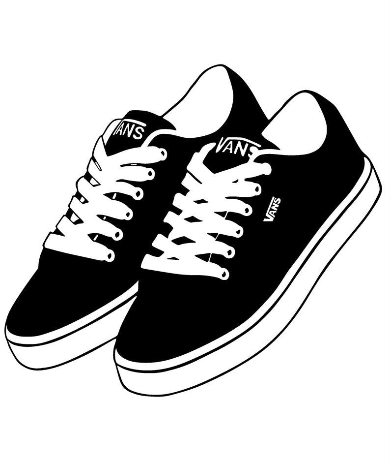 Shoes svg dxf Vans svg file for cricut dxf files svg file Etsy