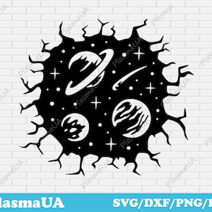 Universe svg, space for cricut, stars svg, wall decor dxf, laser cnc cutting files, digital download dxf, stickers making svg, dxf art