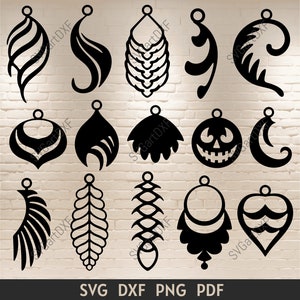 Schöne Ohrring Vorlagen SVG, Ohrringe SVG Bundle, Ohrring svg, Laser geschnitten Ohrring Designs, Ohrring Dxf, Ohrring Cricut Dateien, Dxf für CNC