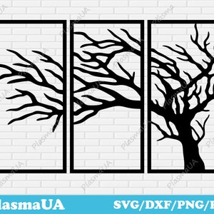 Tree dxf files, wall decor dxf, home decor dxf files, Svg png files for cricut, Dxf files for plasma cutter, dxf designs, cnc dxf files