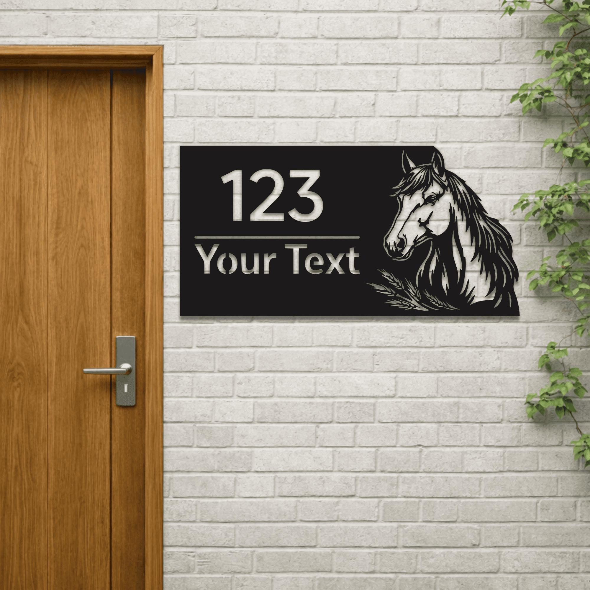 Address Sign Dxf Files Address Sign SVG DXF Bundle, House Number Signs for CNC Plasma Laser ...