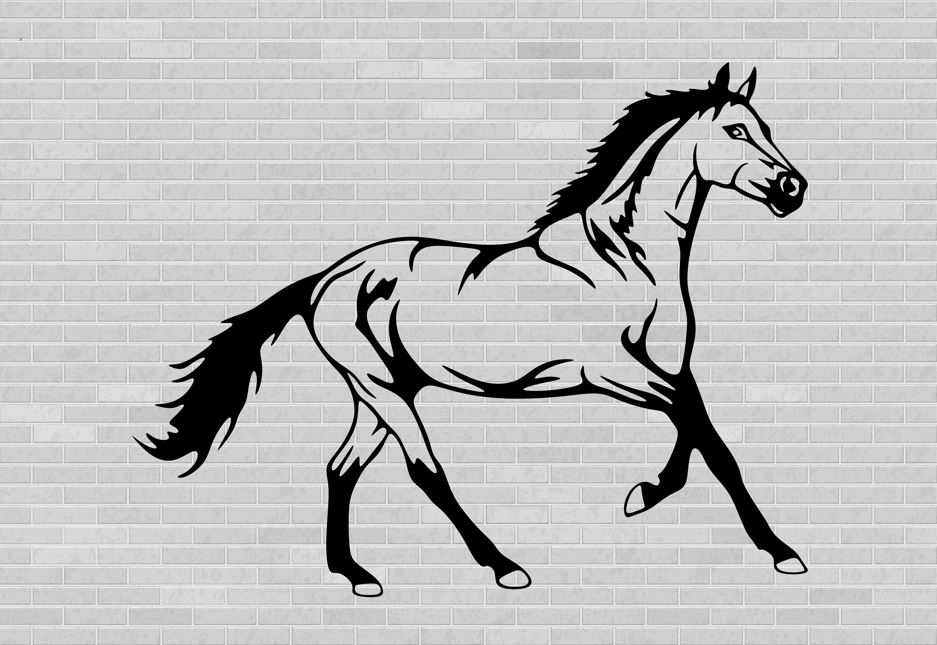 Horse cut file laser cut vector vector cutting file vector Etsy