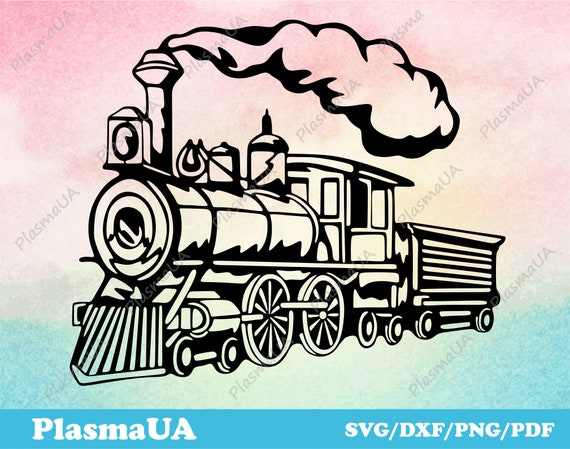 Train Clipart Train Svg Vector Clipart Vintage Train | Etsy