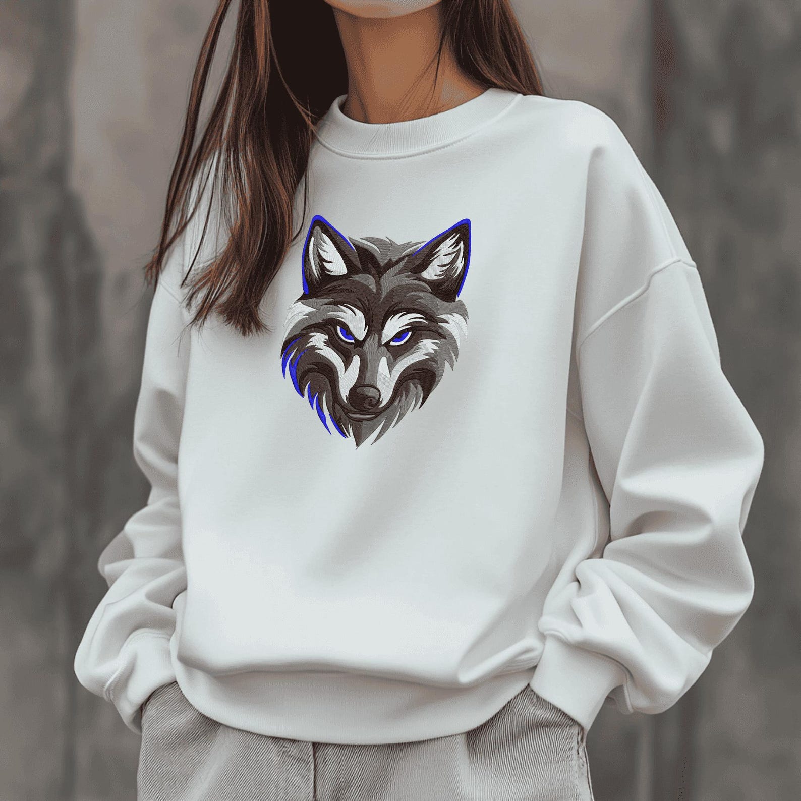 Wolves Dst Wolf Head Embroidery Design, Dst, Hus, Jef, Pes Files, Craft Machine ...