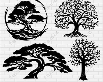 Tree of life svg, trees svg cut files, cricut svg, tree of life art, svg cut files, trees png, vinyl svg, tree dxf, silhouette trees