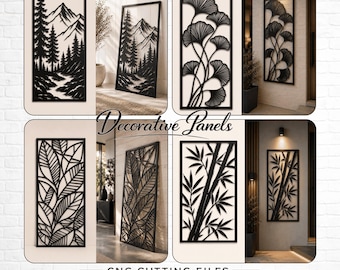Dekorative Wandplatten SVG DXF | CNC-Plasma-Laserschneiden Dateien | Metall Wall Art Designs