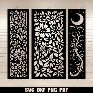 Flower Bookmarks Svg, Cutting Files for Cricut, Dxf for CNC Laser cut, Craft files for creative projects, Paper craft template