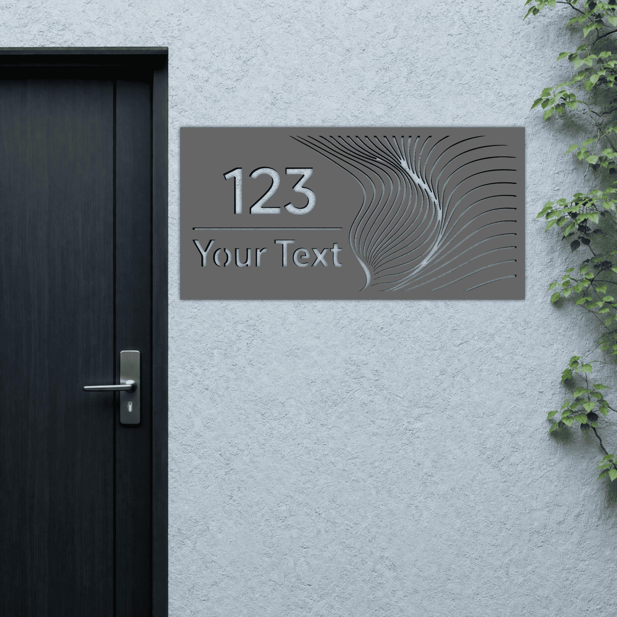 Address Sign Dxf Files Address Sign SVG DXF Bundle, House Number Signs for CNC Plasma Laser ...