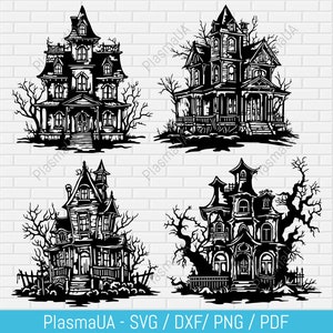 Haunted house svg, Halloween cut files, Spooky haunted house svg, halloween svg cricut, halloween for sublimation, High quality svg files