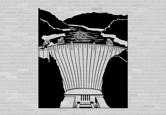 Hoover Dam Clipart Nevada Colorado River Arizona Cut File | Etsy