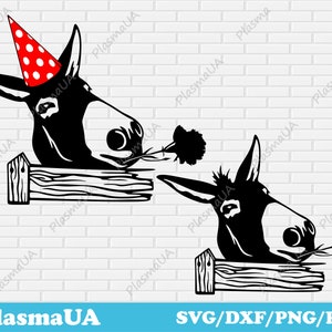 Donkey for cricut, cute animal svg, cut files, laser cut file, donkey shirt svg, silhouette cut files, dxf for laser, glowforge files