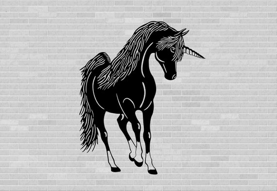 Unicorn Svg Black And White