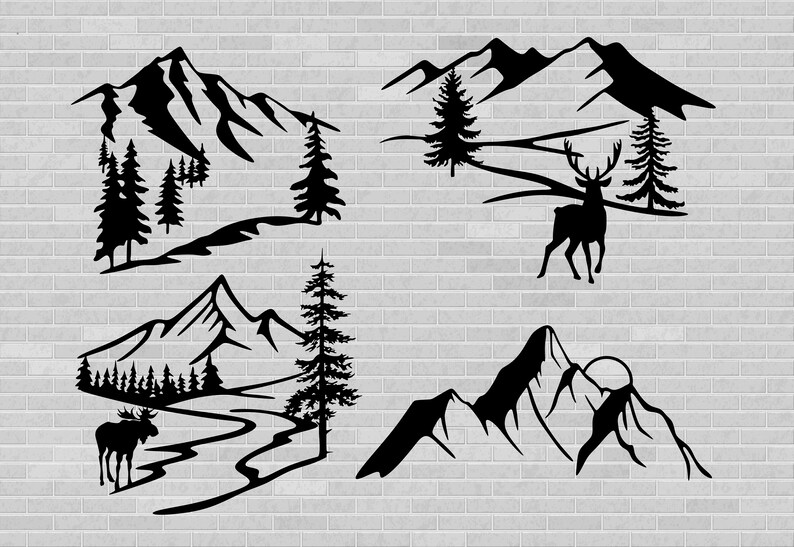 Free Free 133 Deer Mountain Silhouette Svg SVG PNG EPS DXF File