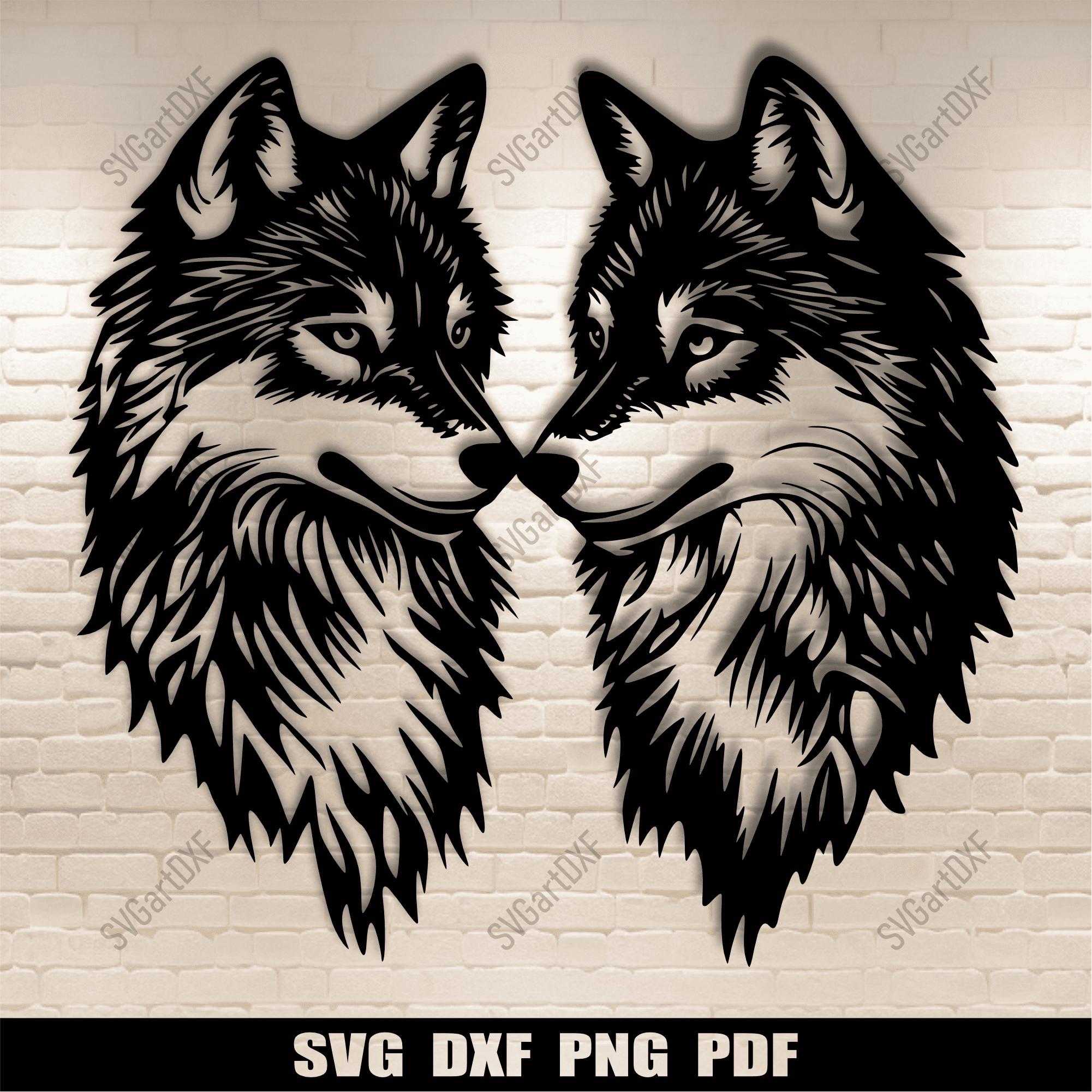 Wolves Svg for Cricut and Silhouette, CNC Dxf Cutting Files, DIY ...