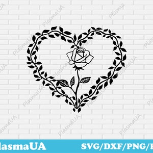 Herz für Cricut, Liebessvg, Valentinstagssvg, Hochzeitssvg, Rose für Cricut, Liebe Clipart, Love Cut Dateien, Home Deco svg, Herz dxf