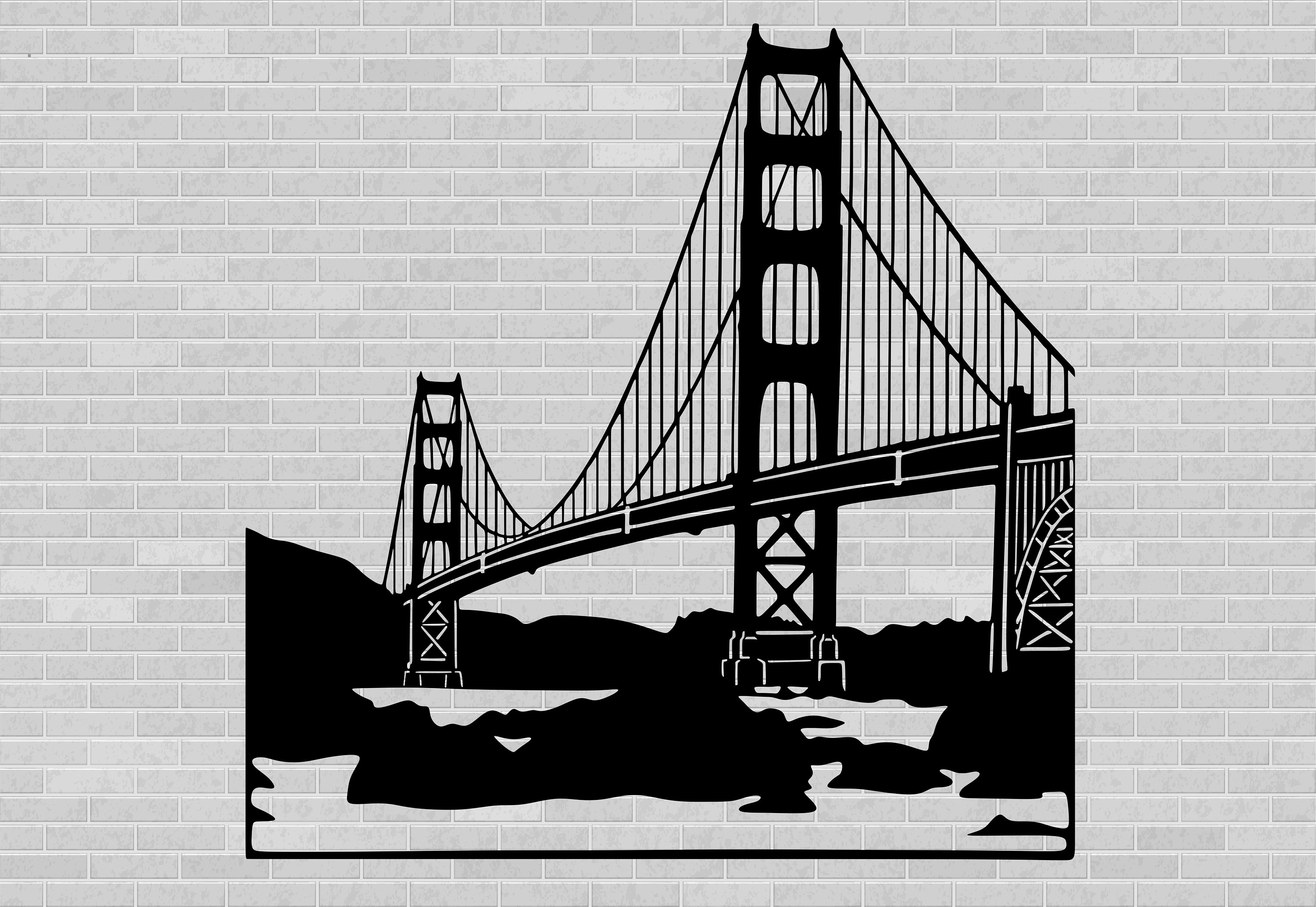 Golden Gate Bridge svg file for laser cut file for cricut | Etsy