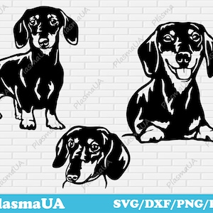 Dogs cutting files, dachshund svg files, plasma cut, dachshund dxf files, puppy svg, dog png, dogs vector for shirts, dxf files for cnc