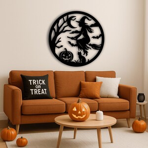 Halloween Witch Svg Dxf Round Design – Spooky Pumpkin, Cat, Owl, Bat ...