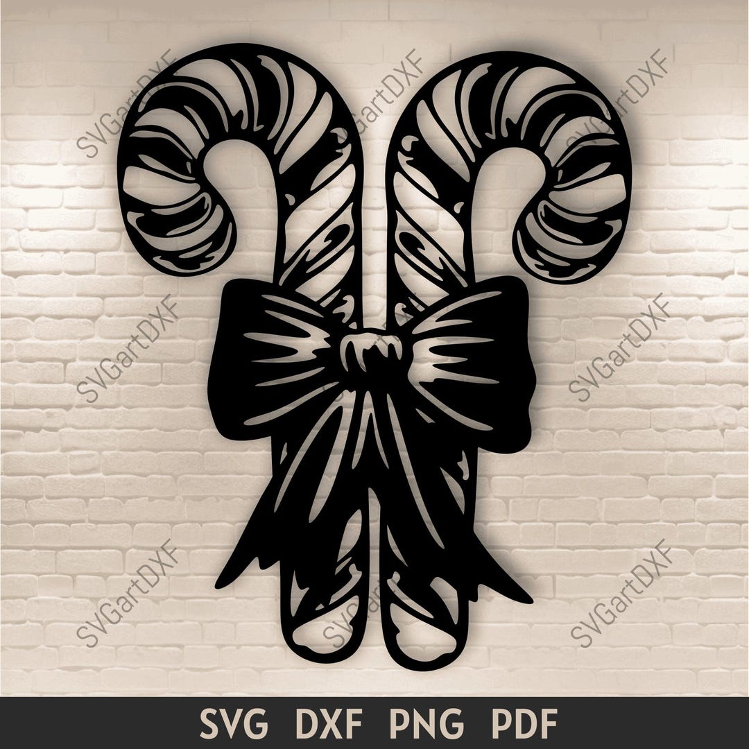 Candy Cane Svg, Christmas Svg Clipart, Cut Files for Cricut ...