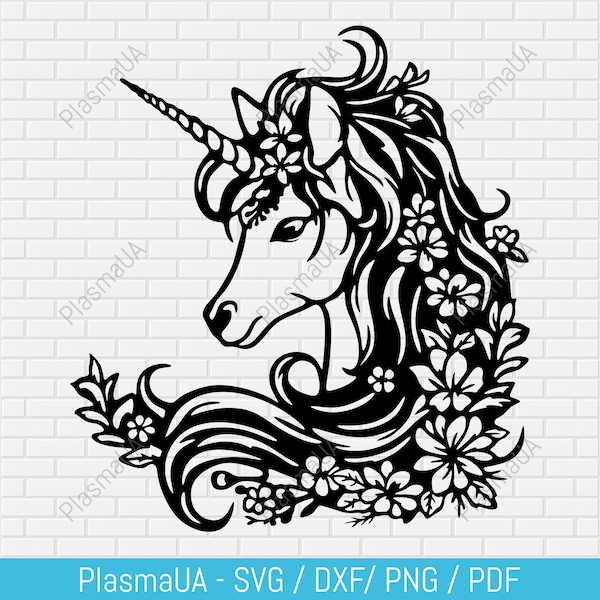 Unicorn svg file, png for shirts, dxf for cnc cutting, png for sublimation, laser files, png design, plasma dxf cut file, pdf files