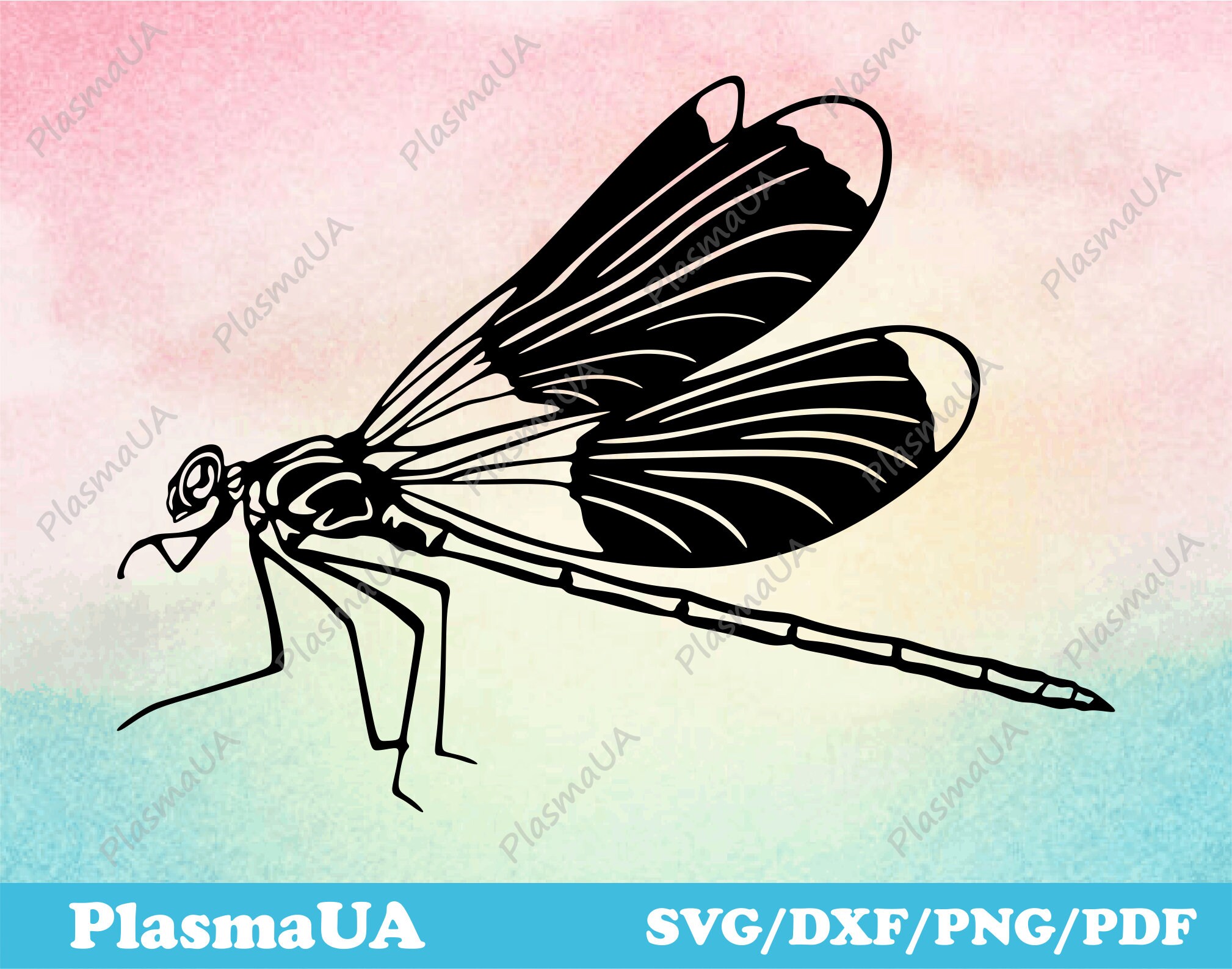 Dragonfly SVG/DXF for Cricut and Laser Cutting, PNG Transparent ...
