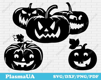 Pumpkins svg, Pumpkin cut file, Pumpkin clipart, Halloween svg, Halloween cut file, Halloween dxf file, files for laser, files for cricut