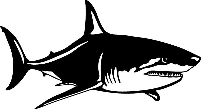 Download Shark svg dxf files dxf shark svg shark svg file killer | Etsy