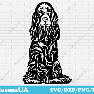 Cocker Spaniel svg geschnitten Dateien, Hund Dxf, Vektor für Hitze Pressen, Hund für Cricut, Vektorgrafik, Hund cnc für Laser cut, Hund Silhouette svg