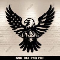 Buy Eagle SVG Clipart | Bald Eagle Silhouette Cut File | Eagle Svg Jpg ...