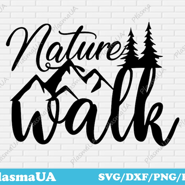 Nature walk svg, clip art dxf, nature scenes svg, svg for sweatshirt designs, svg cutting files, mountains scene dxf, laser engraving