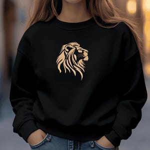 Lion Head Embroidery Pattern, Jef, Pes, Dst, Hus, Exp, Pec Files for Dark Textiles