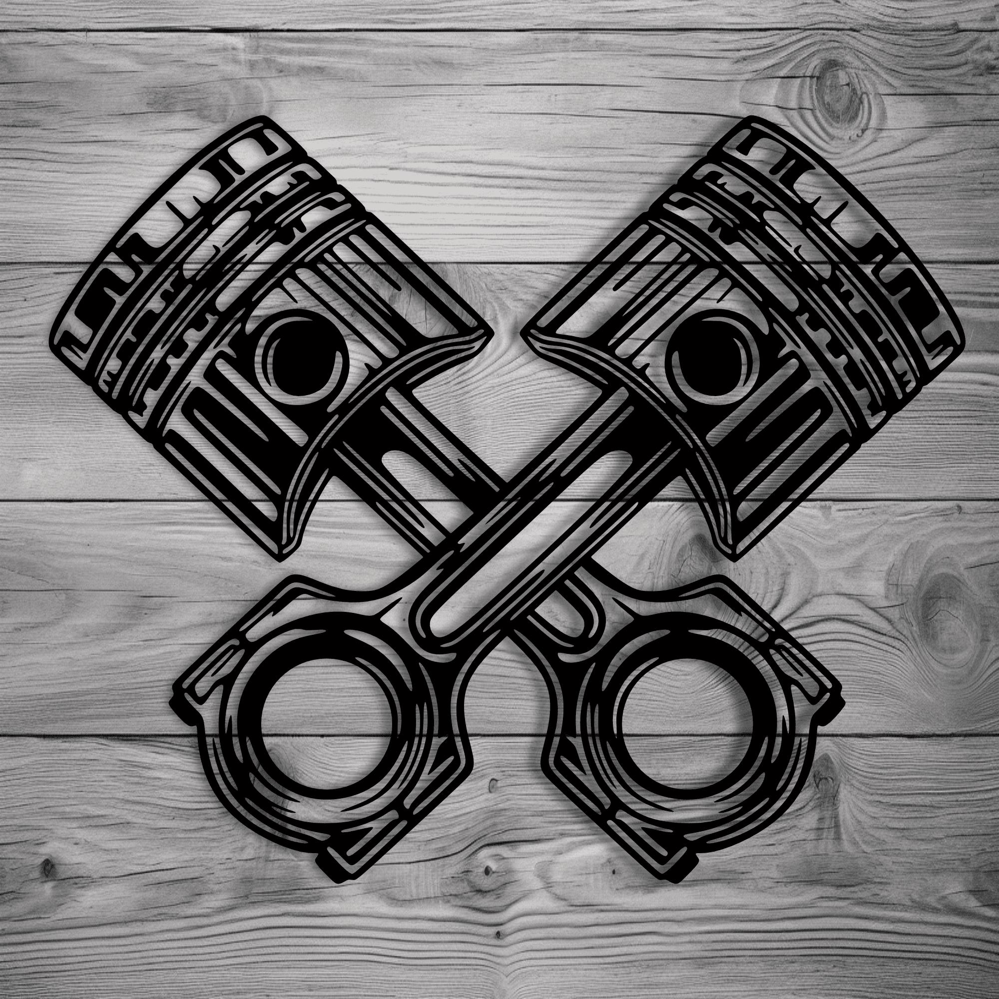 Engine Fast Rabit Dxf Engine Piston Vector, Svg for Cricut, Dxf for Laser Engraving ...