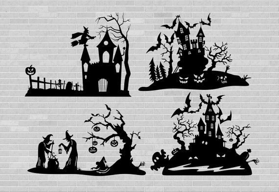 Halloween cut files dxf files for laser dxf files for cnc | Etsy