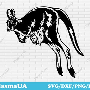 Känguru Clip Art, Känguru svg, Känguru Silhouette, Datei für Laser cut, Känguru Mama, Silhouette Kamee, Tierdruck, Tier Scrapbooking