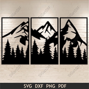 Panels Natur Vektor CNC-Dateien, Natur Dxf-Schnittdatei, Dxf für Plasmaschnitt, CNC-Fräserdateien, Dxf für Laserschnitt, Wanddekor CNC-Svg-Dateien