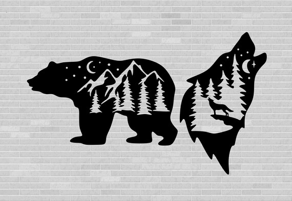 Download Bear Cut File Mama Bear Bear Design Wolf Cut File Wolf Etsy