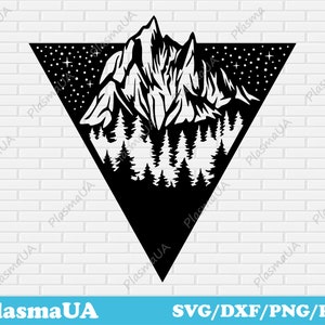 Natur Cut File, Wald Cut File, Sky svg, Cricut Cut Files, Natur Clipart, Papierschnitt, dxf für Laser, Vinyl cut, dxf cut file, cameo files