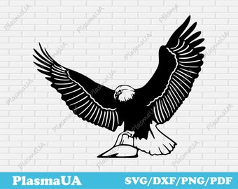 Eagle svg, eagle shirt svg, svg cutting files, dxf eagle, eagle for laser cut, eagle t-shirt, laser cut pattern, dxf file for plasma, cnc