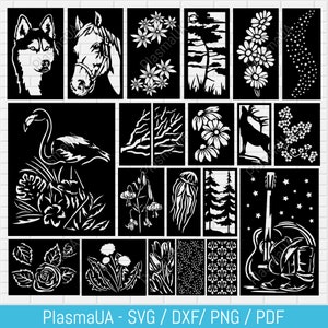 Archivos de corte dxf de paneles, archivos de corte láser, dxf para corte por plasma cnc, diseños de corte láser, svg para cricut, archivos de corte vectorial, archivos dxf de decoración