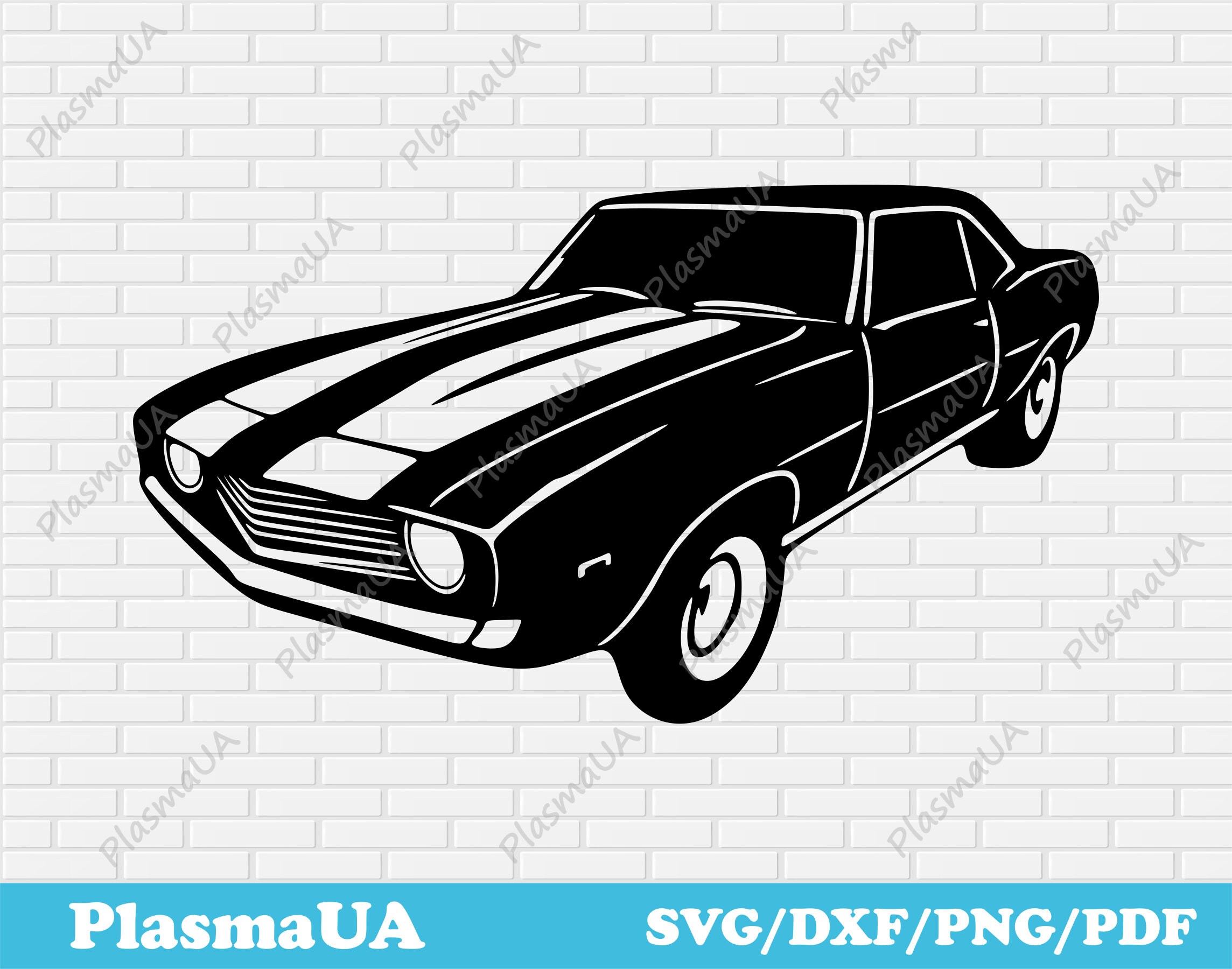 Retro Car Svg Car Silhouette Svg Glowforge Stencil Svg - Etsy