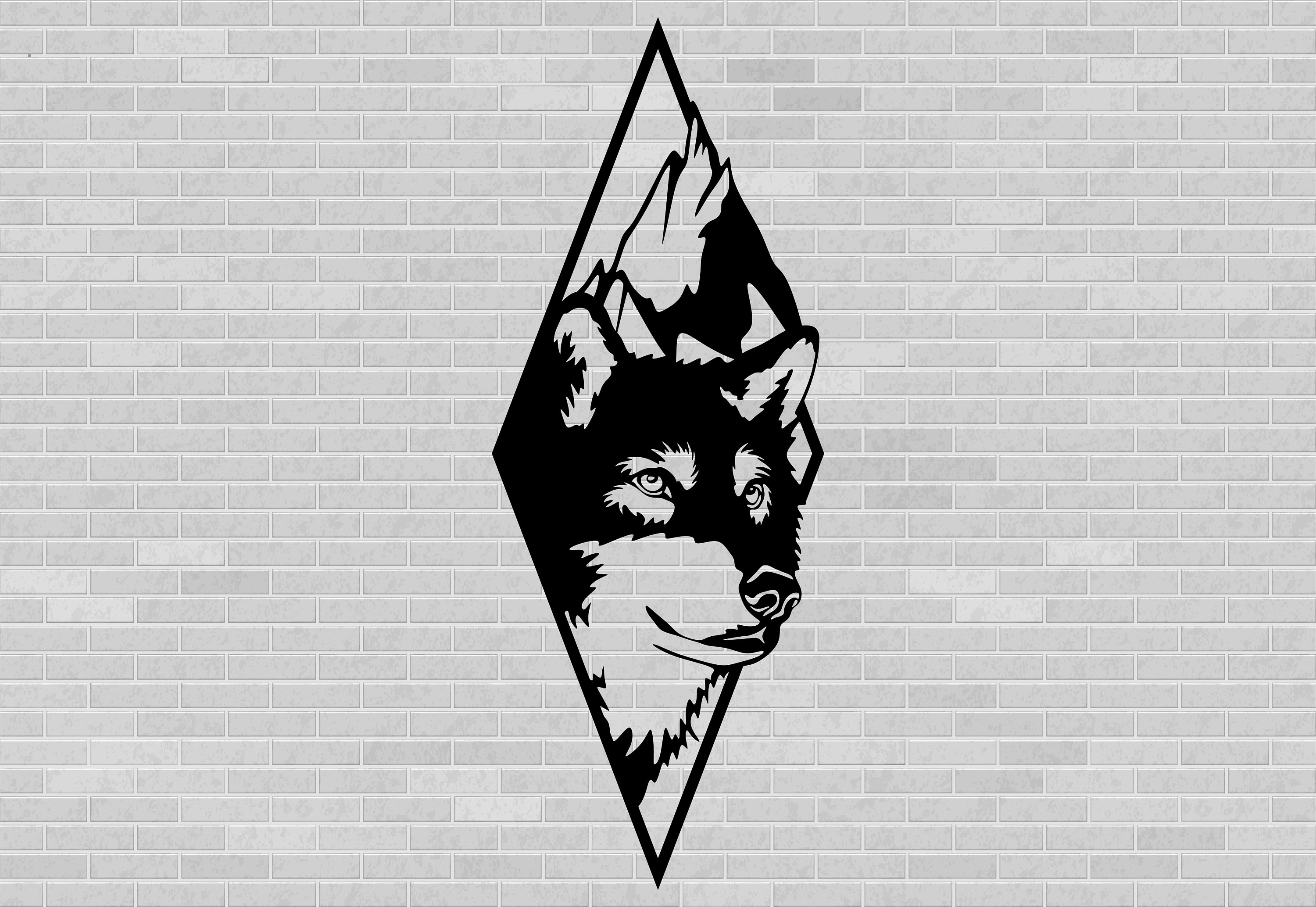 Wolf vector dxf wolf wolf for cricut files for cricut | Etsy