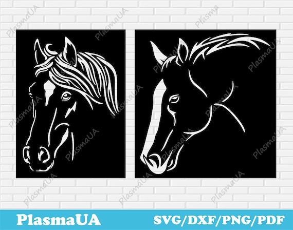 Horses cut files, horses svg, horses for cut, horses dxf, Files for CNC laser, dxf files, dxf files for laser, cnc files, animals cut files