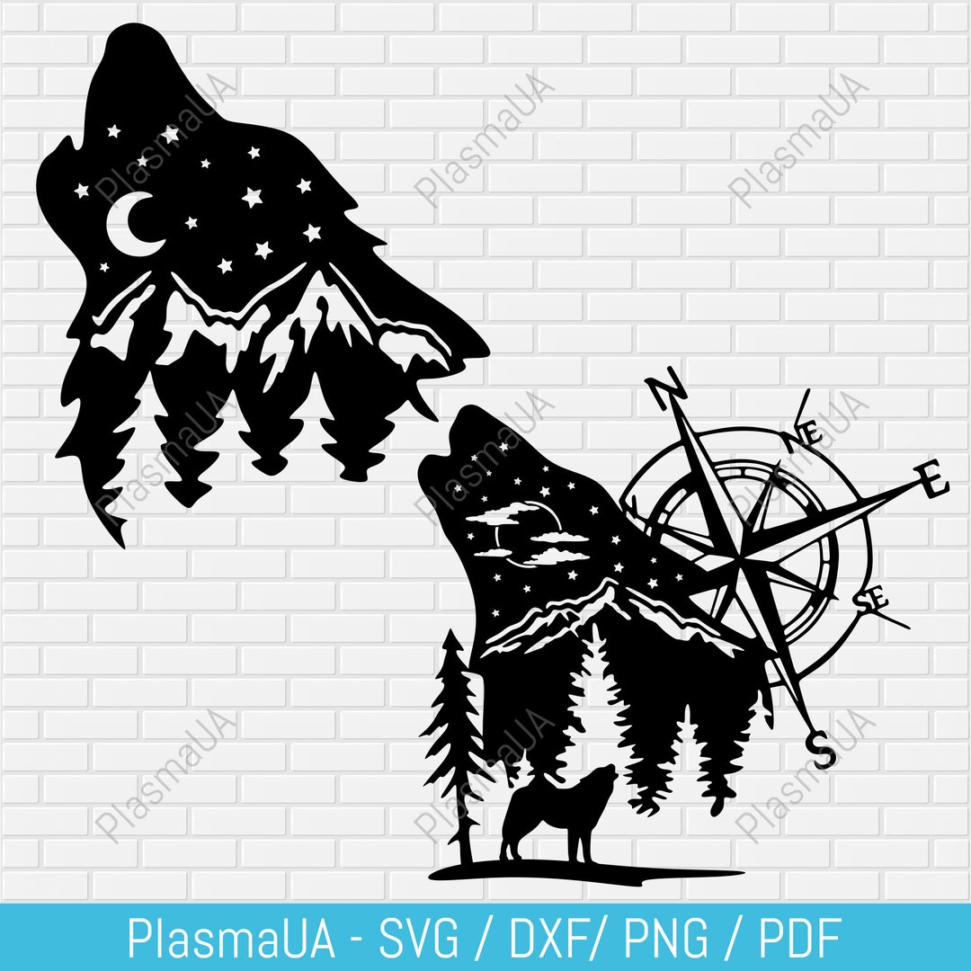 Timberwolf Dxf File Digital Cut Files - Dxf, Svg, Wolf Dxf Files - Wolf Svg Files, Dxf for ...