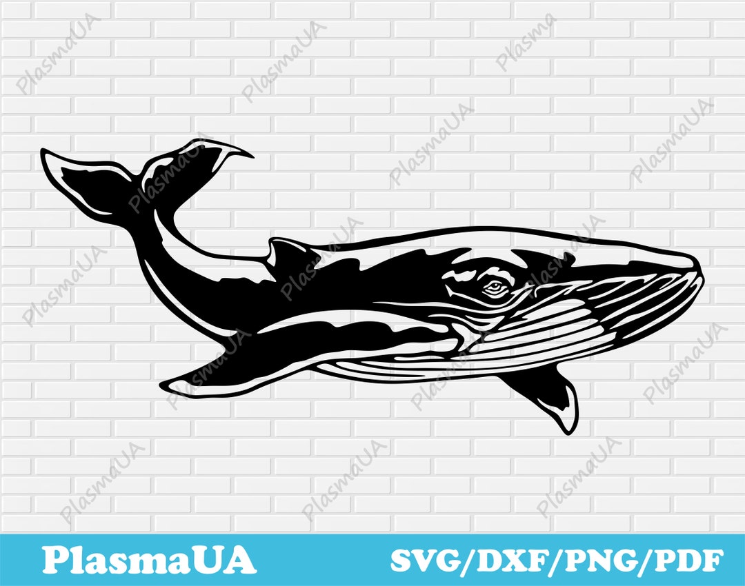 Whale Rib Vector Whale Svg Dxf – Ocean Animal Cutting Files for Cricut, CNC Plasma ...