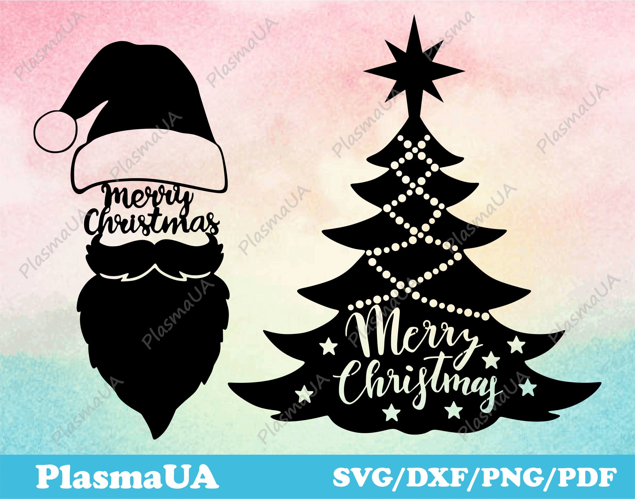 Christmas Vector Print Christmas SVG Santa SVG Santa Claus House SVG Sign Stencil Cut File